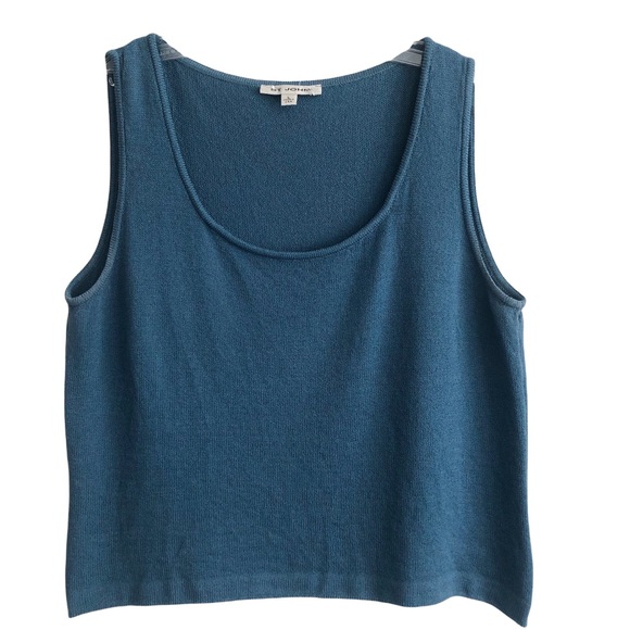 St. John Steel Blue Tank L EUC - Picture 2 of 6